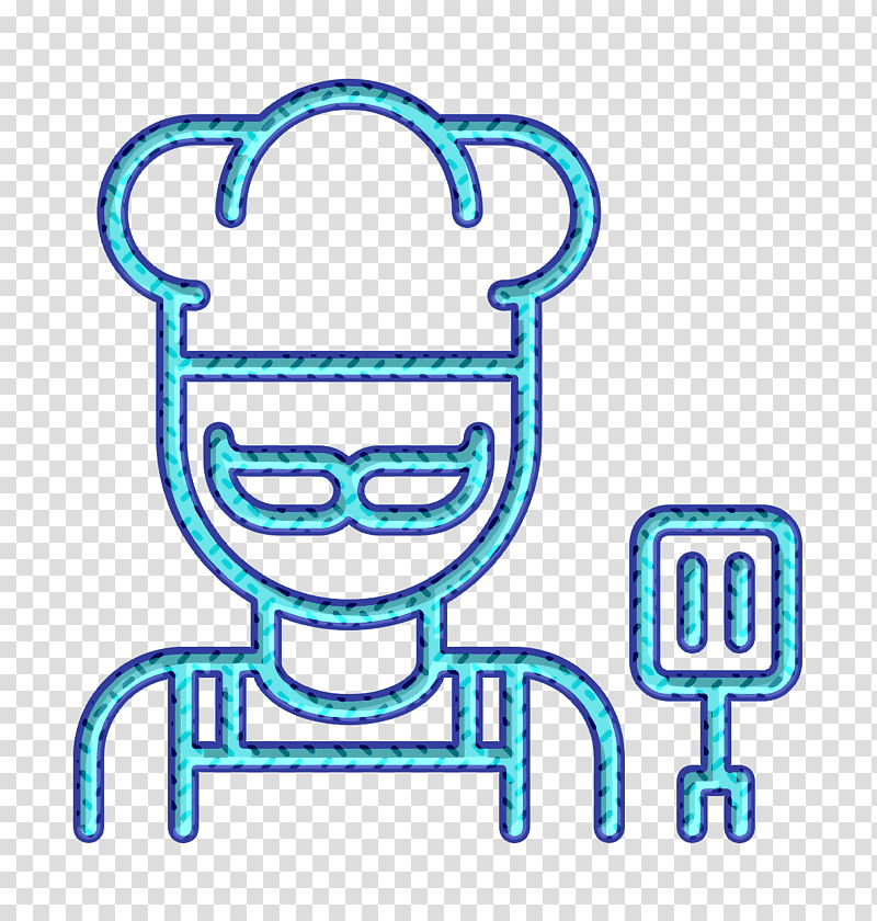 BBQ icon Chef icon, Line Art, Restaurant, Cook, Figure Drawing, Stick Figure, Meter transparent background PNG clipart
