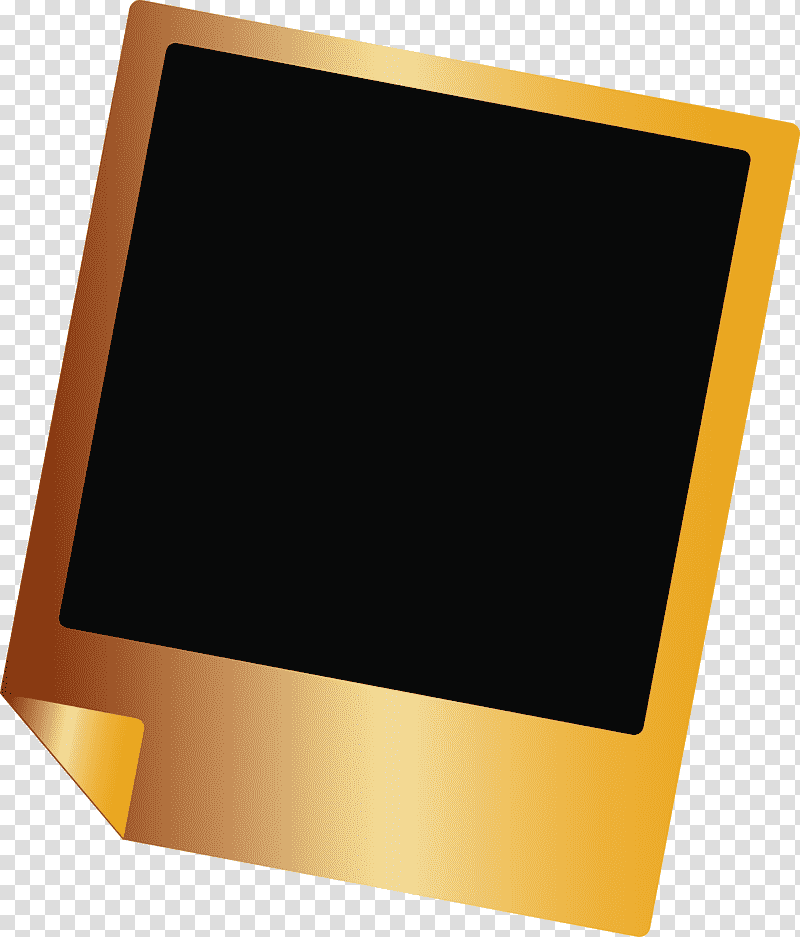 Polaroid Frame, Laptop Part, Frame, Rectangle, Computer Monitor, Multimedia, Yellow transparent background PNG clipart