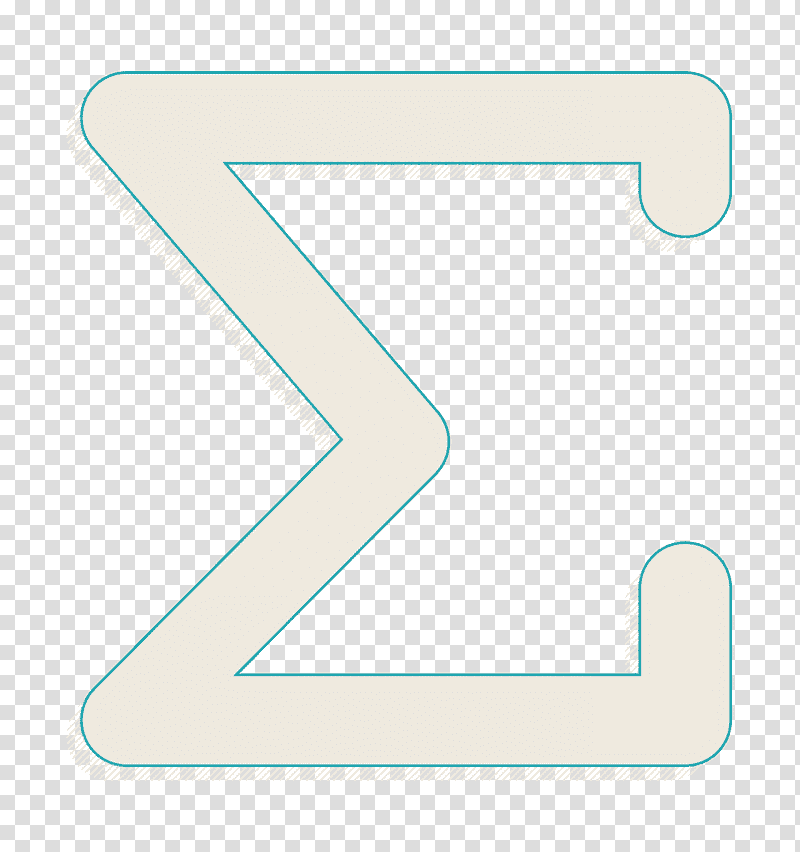 The sum of mathematical symbol icon signs icon Mathbert Mathematics icon, Sum Icon, Logo, Meter, Line, Number, Teal transparent background PNG clipart