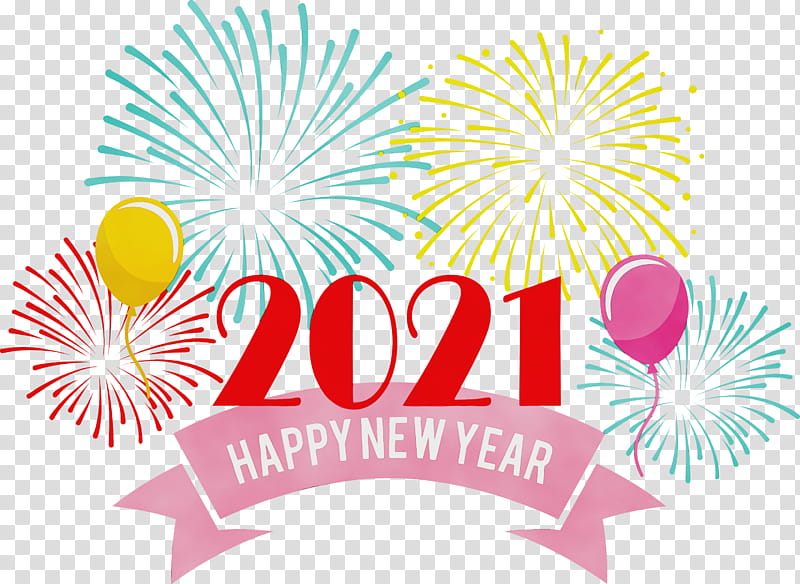 New Year, Happy New Year 2021, 2021 Happy New Year, Watercolor, Paint, Wet Ink, Logo, Line transparent background PNG clipart