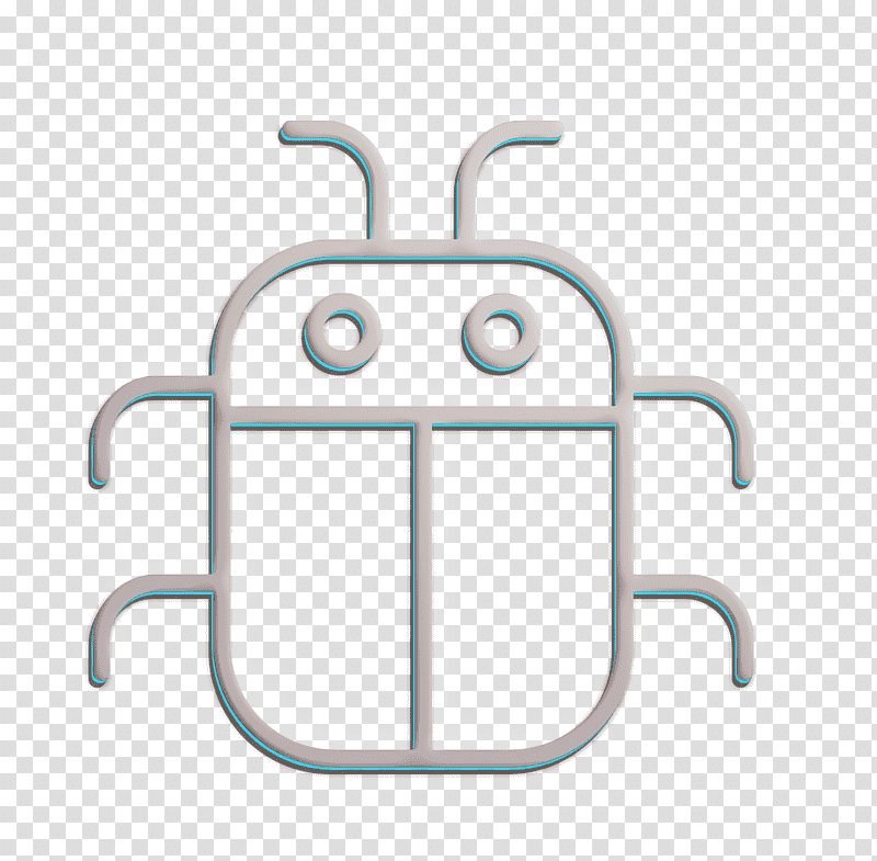 Malware icon Bug icon Coding icon, Cartoon, Line, Teapot, Smile, Tableware transparent background PNG clipart