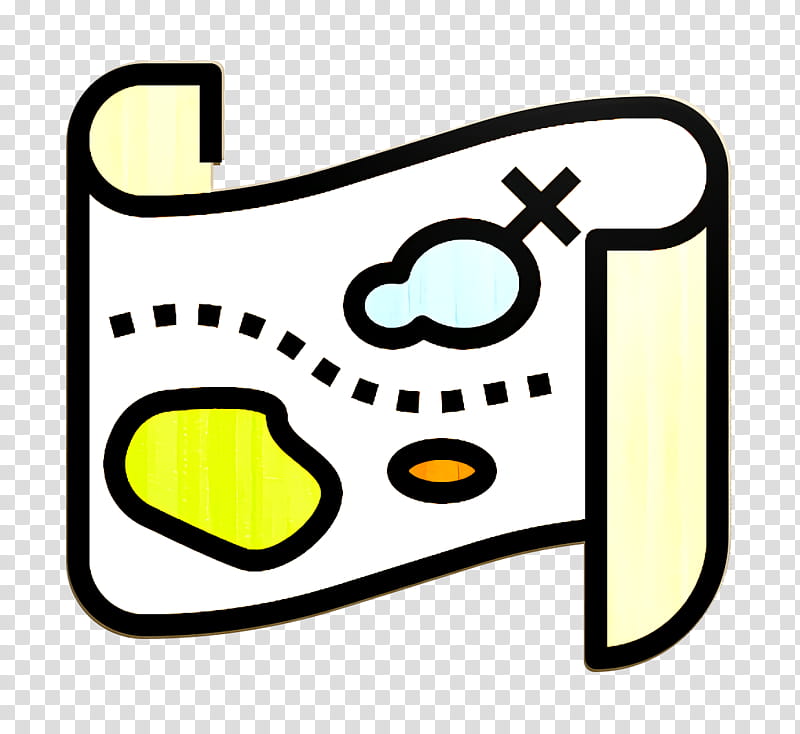 Treasure map icon Maps and location icon Game Elements icon, Line transparent background PNG clipart
