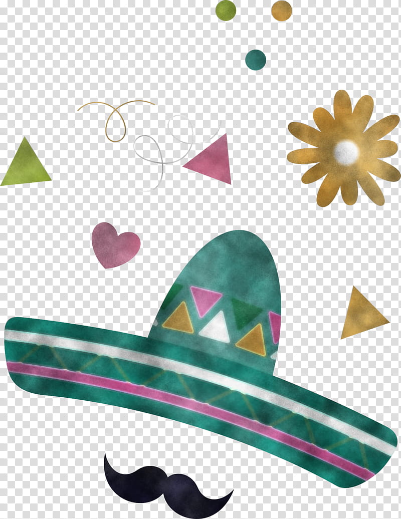 mexico elements, Hat, Party Hat, Birthday
, Cartoon, Line Art, Yellow, Football Fan Accessory transparent background PNG clipart