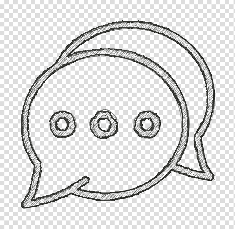 Chat icon Comment icon Dialogue Set icon, Face, Human Body, Smile, Meter, Line Art, Headgear transparent background PNG clipart
