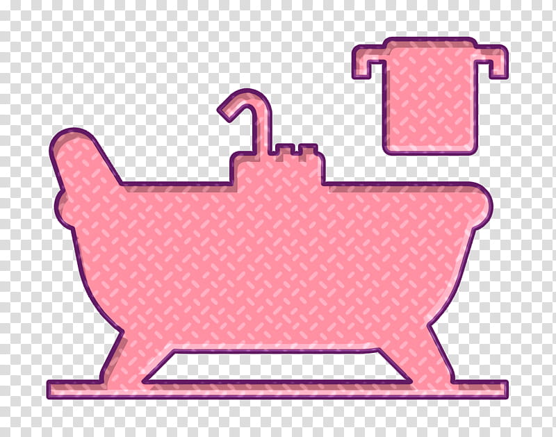 Home Decoration icon Bathtub icon Bathroom icon, Angle, Line, Pink M, Cartoon, Meter, Science, Biology transparent background PNG clipart