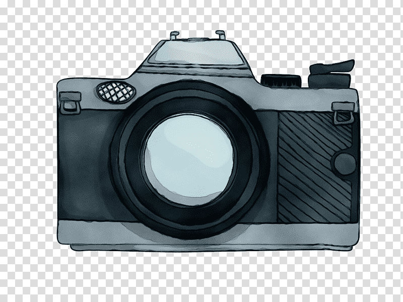 Camera Lens, Watercolor, Paint, Wet Ink, Dslr Camera, Mirrorless Interchangeablelens Camera, Computer Hardware transparent background PNG clipart