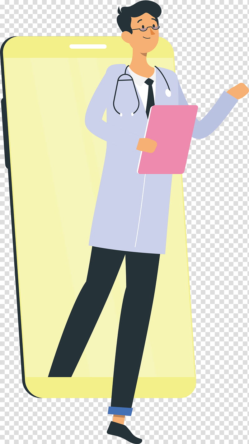 uniform yellow headgear line behavior, Doctor, Cartoon Doctor, Meter, Human transparent background PNG clipart
