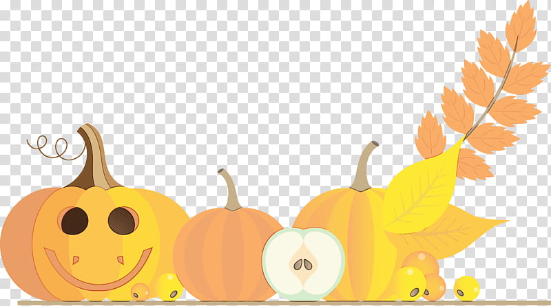 Pumpkin, Happy Thanksgiving Background, Happy Autumn Background, Happy Fall Background, Watercolor, Paint, Wet Ink, Jackolantern transparent background PNG clipart