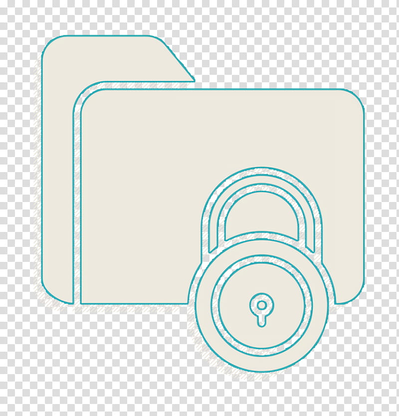 Cyber icon Folder icon Lock icon, Line, Symbol, Square, Circle transparent background PNG clipart