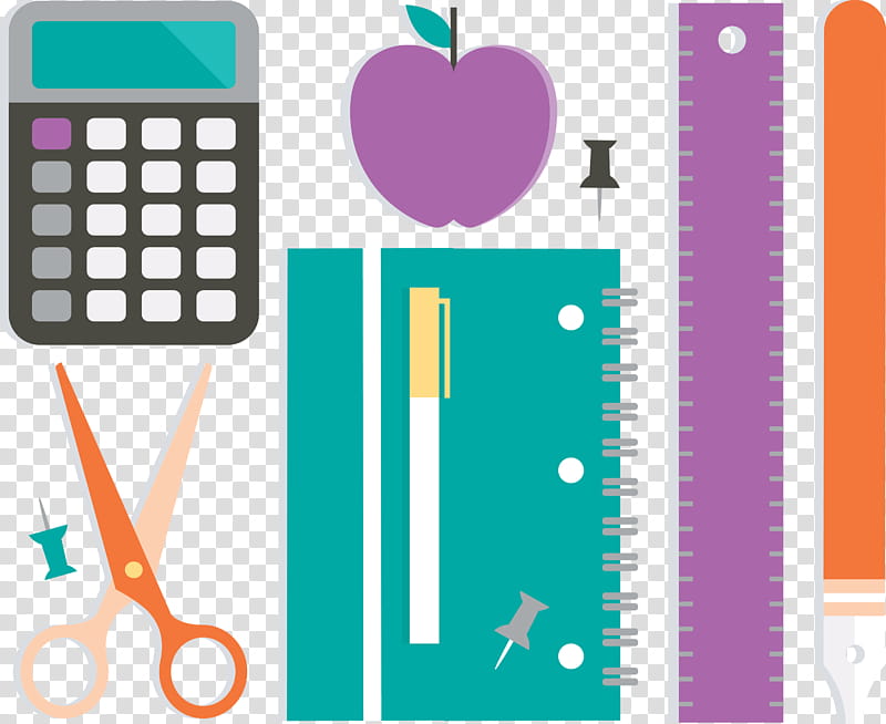 school supplies back to school shopping, Flat Design, School
, , Element transparent background PNG clipart