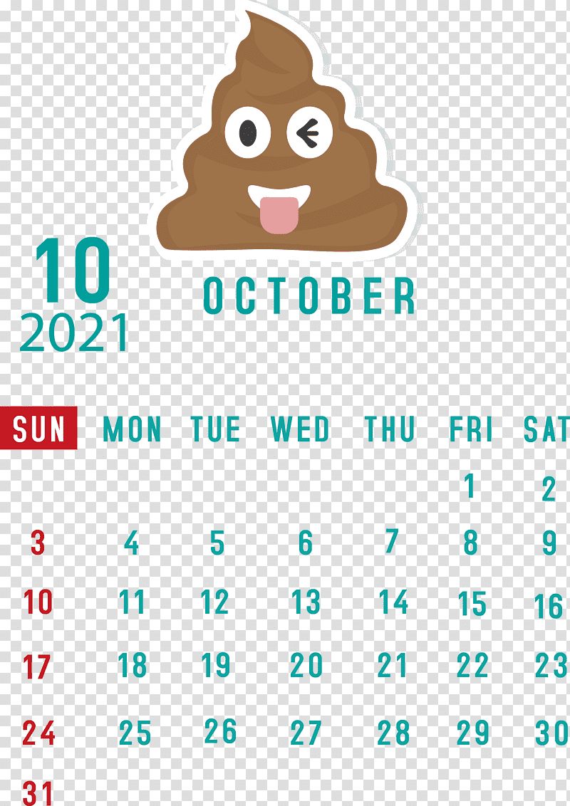 October 2021 Printable Calendar October 2021 Calendar, Htc Hero, Meter, Happiness, Line, Behavior, Calendar System transparent background PNG clipart