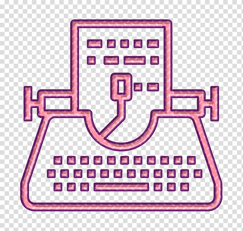 Copywriting icon Typewriter icon Computer icon, Purple, Line, Area, Meter transparent background PNG clipart