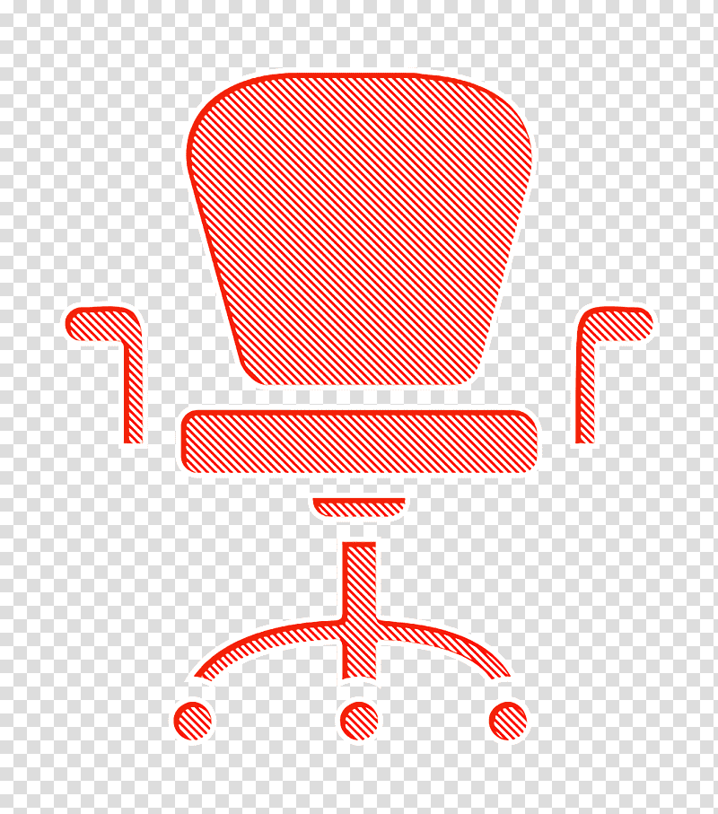 House Things icon Armchair with wheels of studio furniture icon Chair icon, Tools And Utensils Icon, Office Chair, Table, Desk, Eames Lounge Chair, Couch transparent background PNG clipart