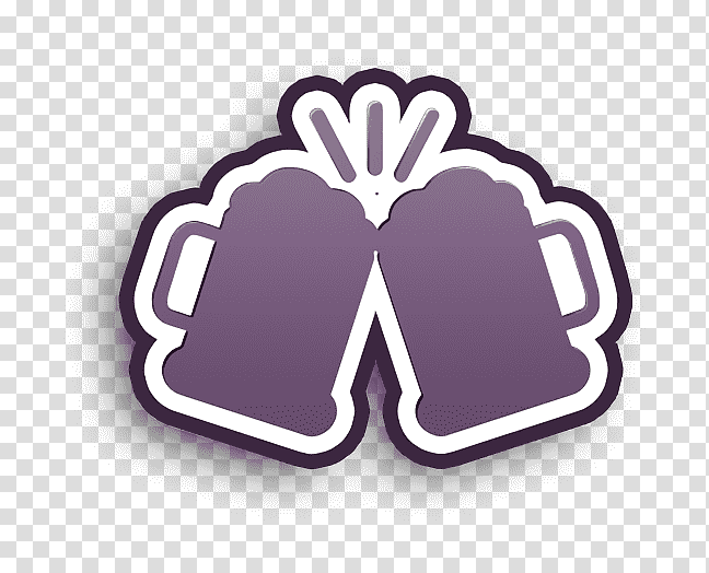 Beer icon, Logo, Lilac M, Meter, Lavender transparent background PNG clipart