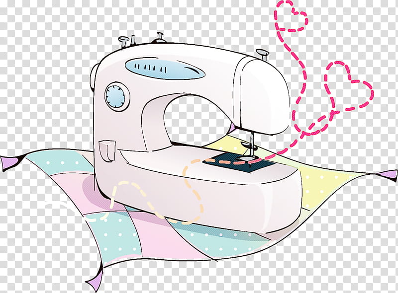cartoon line art logo drawing sewing machine, Cartoon, Home Appliance, Sewing Needle transparent background PNG clipart