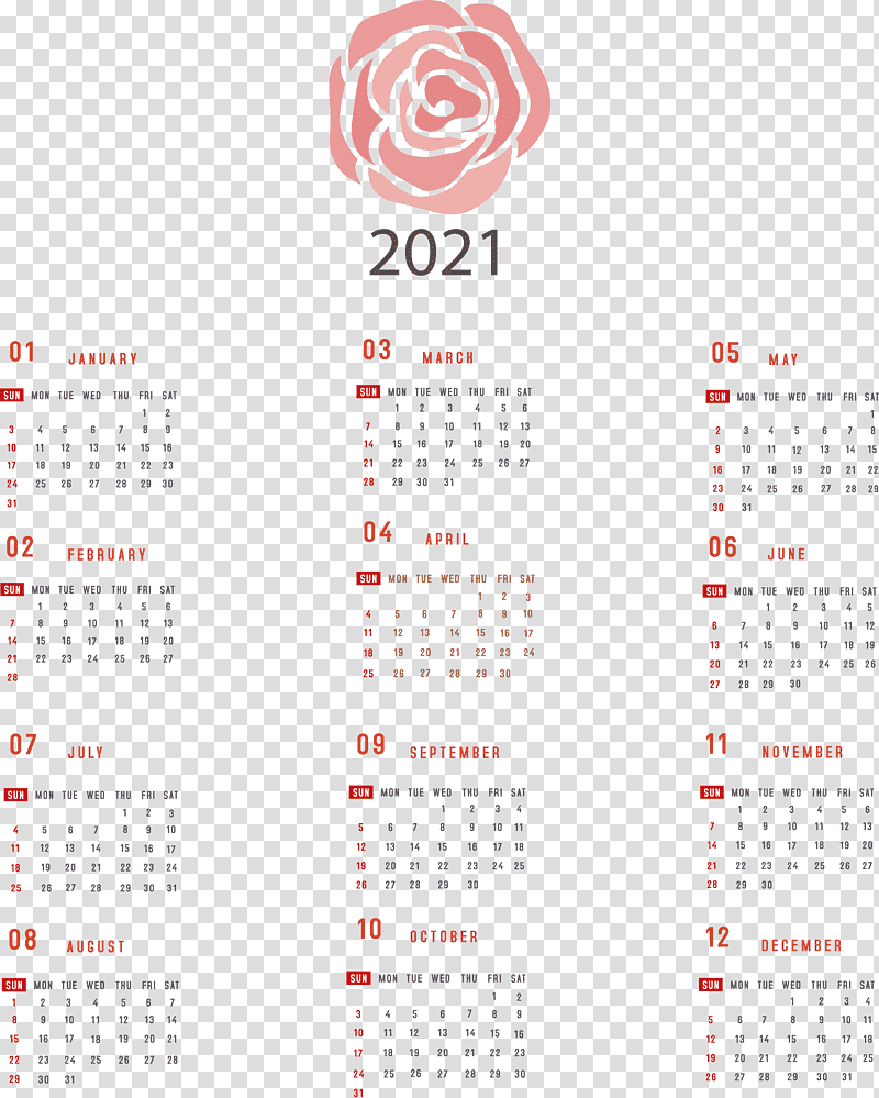 Printable 2021 Yearly Calendar 2021 Yearly Calendar, Calendar System, Calendar Date, Print Calendar, Student, Academic Term, University transparent background PNG clipart