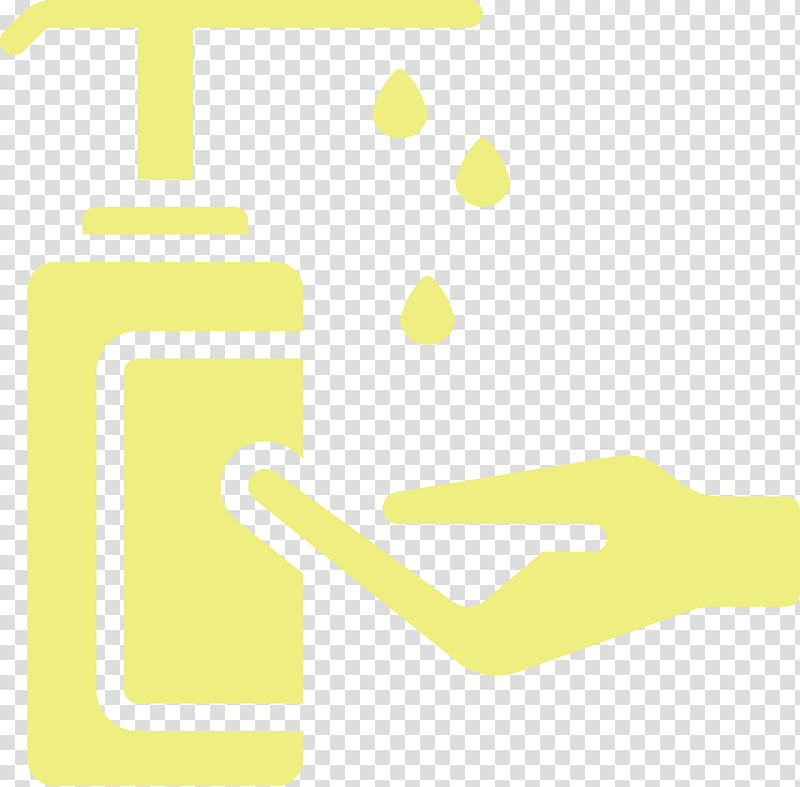 Sanitiser Handwash Coronavirus, COVID, Logo, Yellow, Line, Angle, M, Meter transparent background PNG clipart