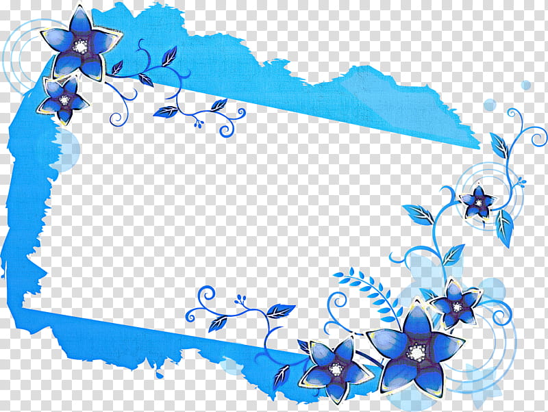 vine frame flower frame floral frame, Vine Frame, Blue, Frame, Rectangle transparent background PNG clipart