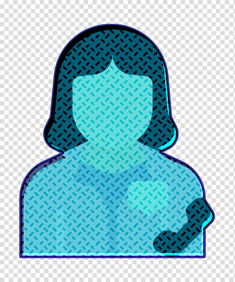 Profession icon Jobs and Occupations icon Secretary icon, Blue, Green, Turquoise, Aqua, Teal transparent background PNG clipart