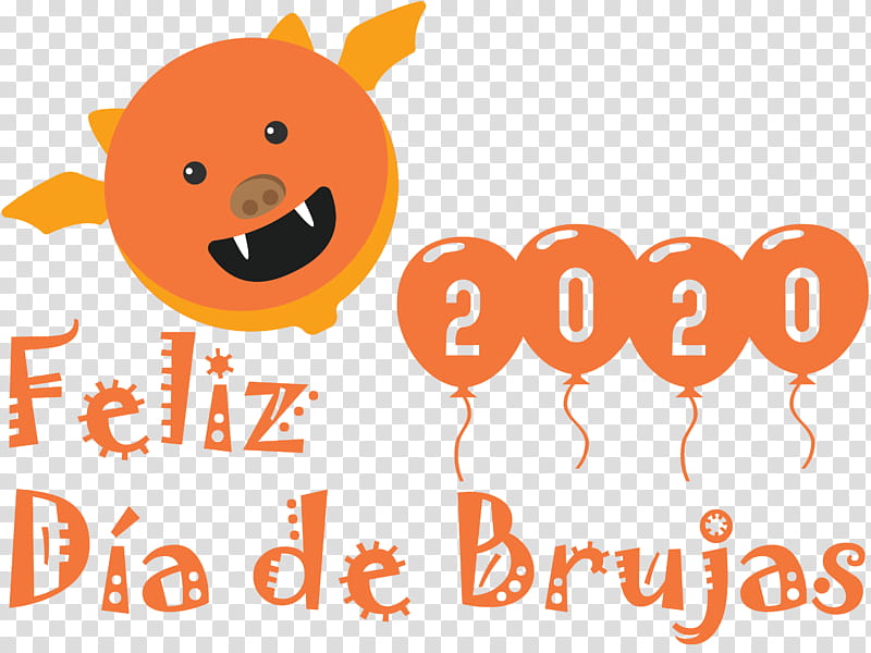 Feliz Día de Brujas Happy Halloween, Logo, Snout, Line, Area, Meter, Orange Sa transparent background PNG clipart