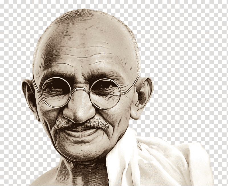 Mahatma Gandhi, Gandhi Jayanti, Watercolor, Paint, Wet Ink, Father Of The Nation, Nonviolence transparent background PNG clipart