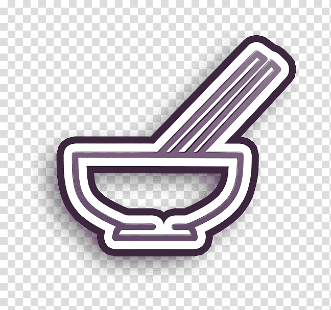 Rice icon Eating icon Bowl with chopsticks icon, Symbol, Chemical Symbol, Line, Meter, Automobile Engineering, Chemistry transparent background PNG clipart