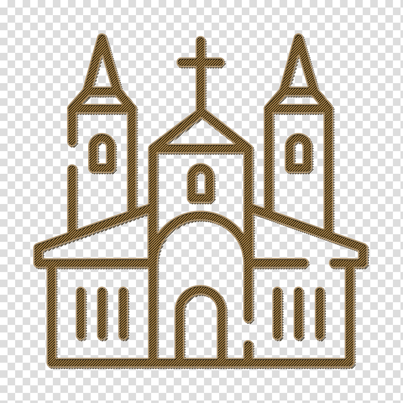 Church icon Urban Building icon, Logo, Medieval Architecture, Middle Ages, Symbol, Line, Meter transparent background PNG clipart