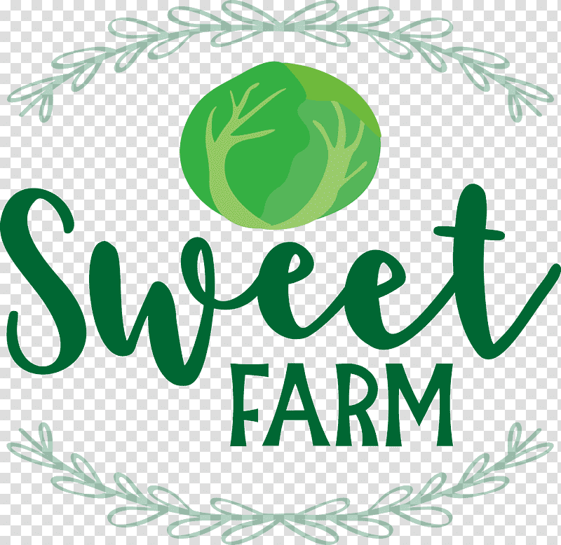 Sweet Farm, Logo, Leaf, Flower, Green, Grasses, Tree transparent background PNG clipart