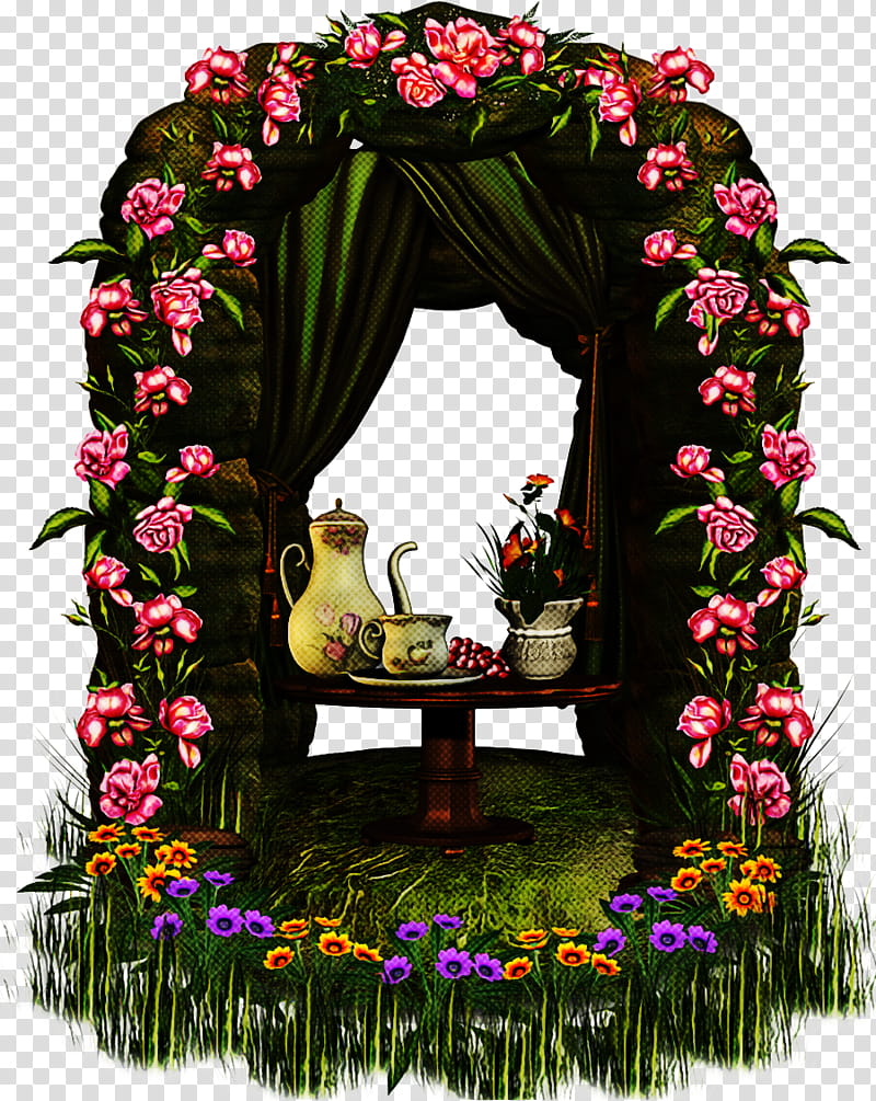 frame, Flower, Arch, Plant, Frame, Architecture, Wildflower, Interior Design transparent background PNG clipart