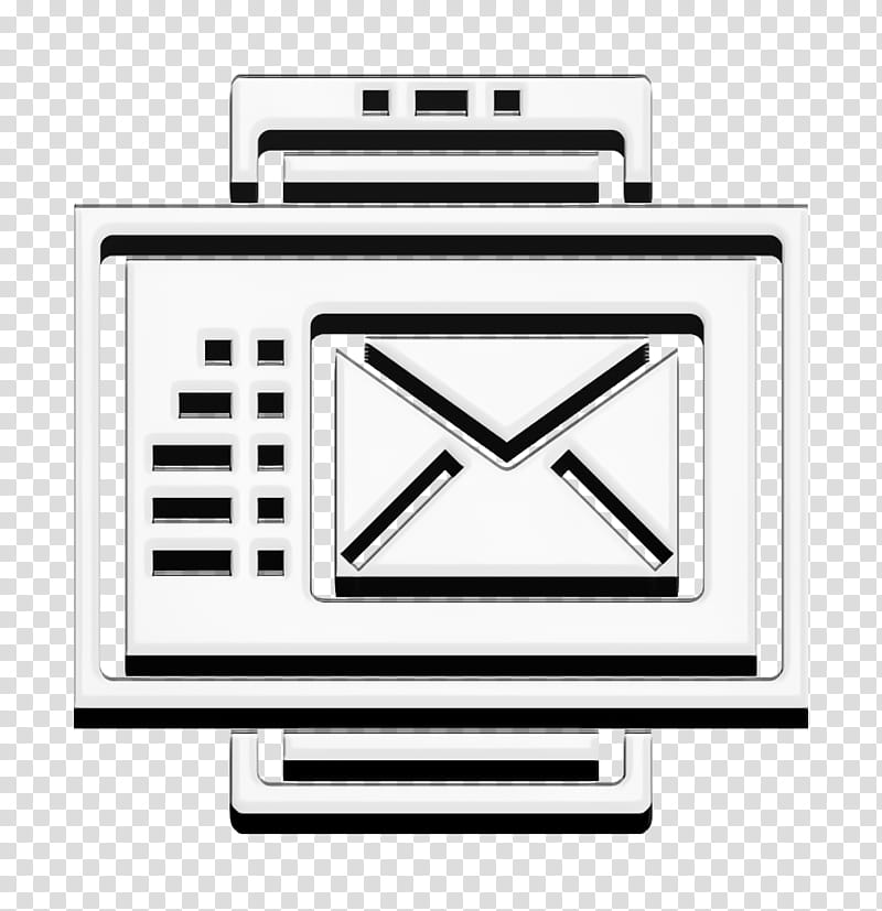 Email icon Mobile Interface icon Send icon, Line, Line Art, Rectangle transparent background PNG clipart