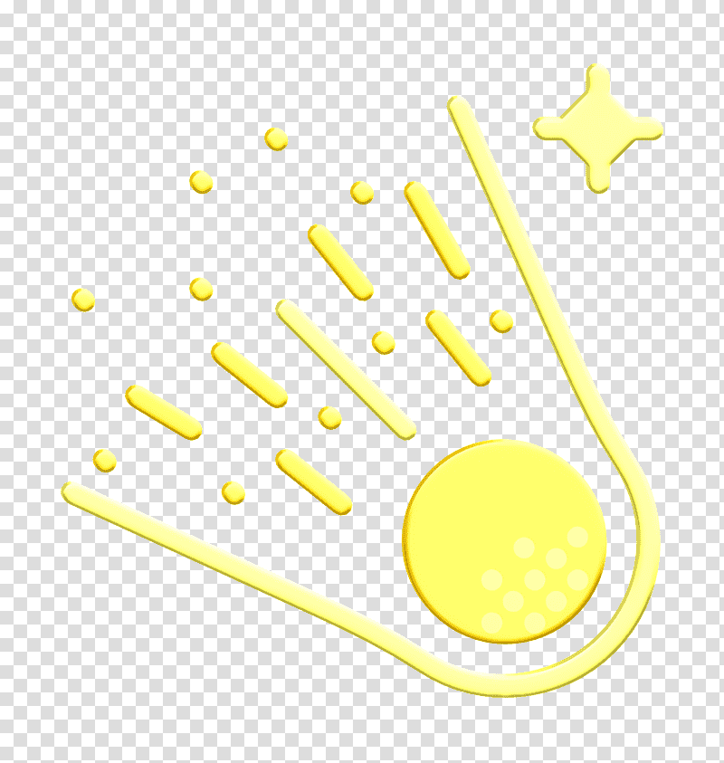 Space icon Comet icon, Yellow, Meter, Line, Geometry, Mathematics transparent background PNG clipart