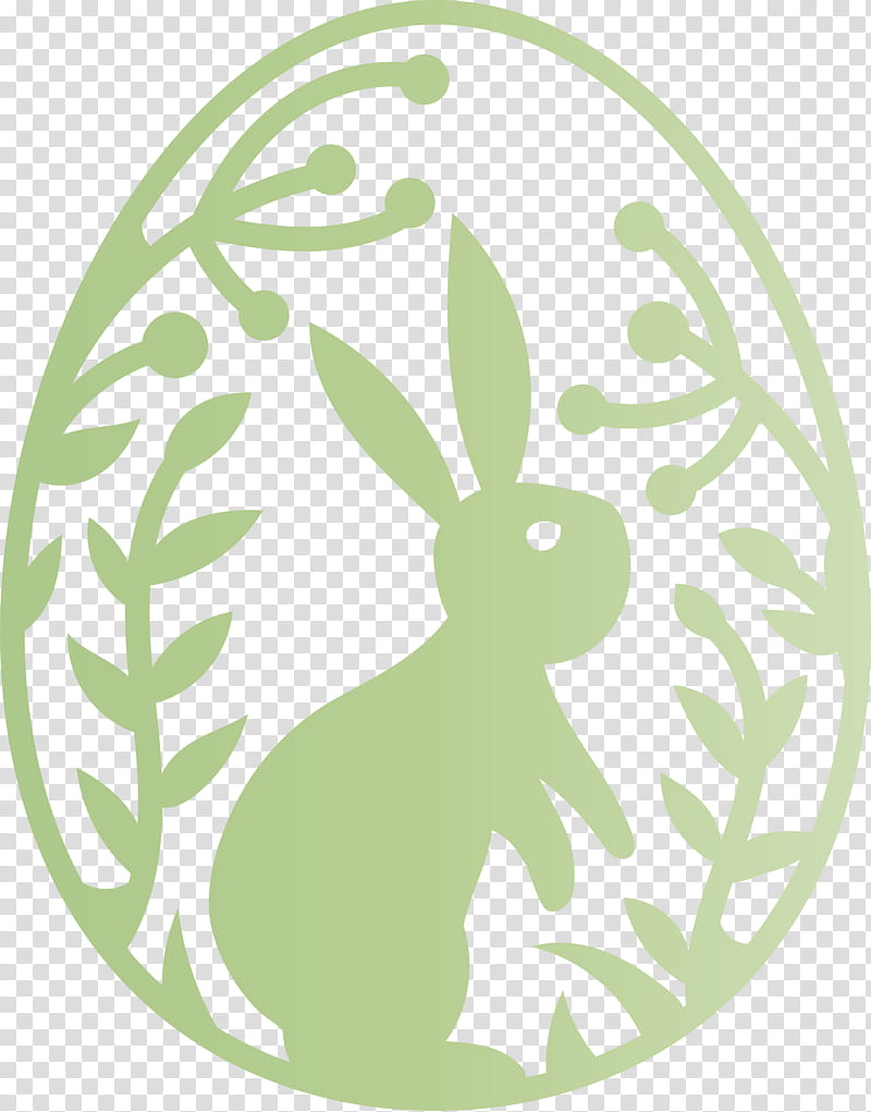 Happy Easter, Green, Rabbit, Easter Egg, Rabbits And Hares, Leaf, Easter Bunny, Plate transparent background PNG clipart