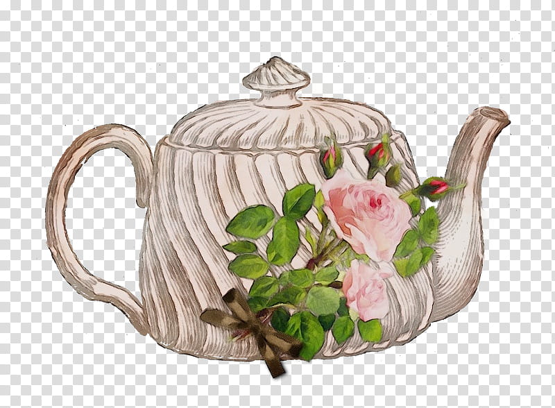 teapot kettle ceramic lid tableware, Watercolor, Paint, Wet Ink, Tennessee transparent background PNG clipart