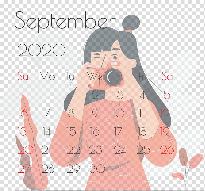September 2020 Printable Calendar September 2020 Calendar Printable September 2020 Calendar, Camera, Blog, Album, Scrapbooking transparent background PNG clipart