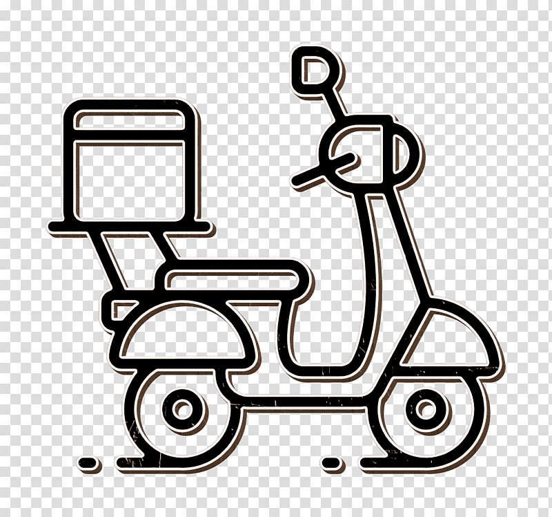Moped icon Food delivery icon, Car, Tow Truck, Workshop, Automotive Industry, Line Art, Meter transparent background PNG clipart