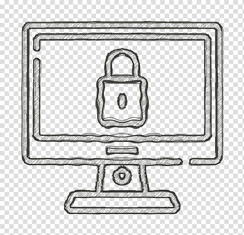 Privacy icon Lock icon Media Technology icon, Line Art, Black And White
, Furniture, Shoe, Meter, Bathroom, Geometry transparent background PNG clipart