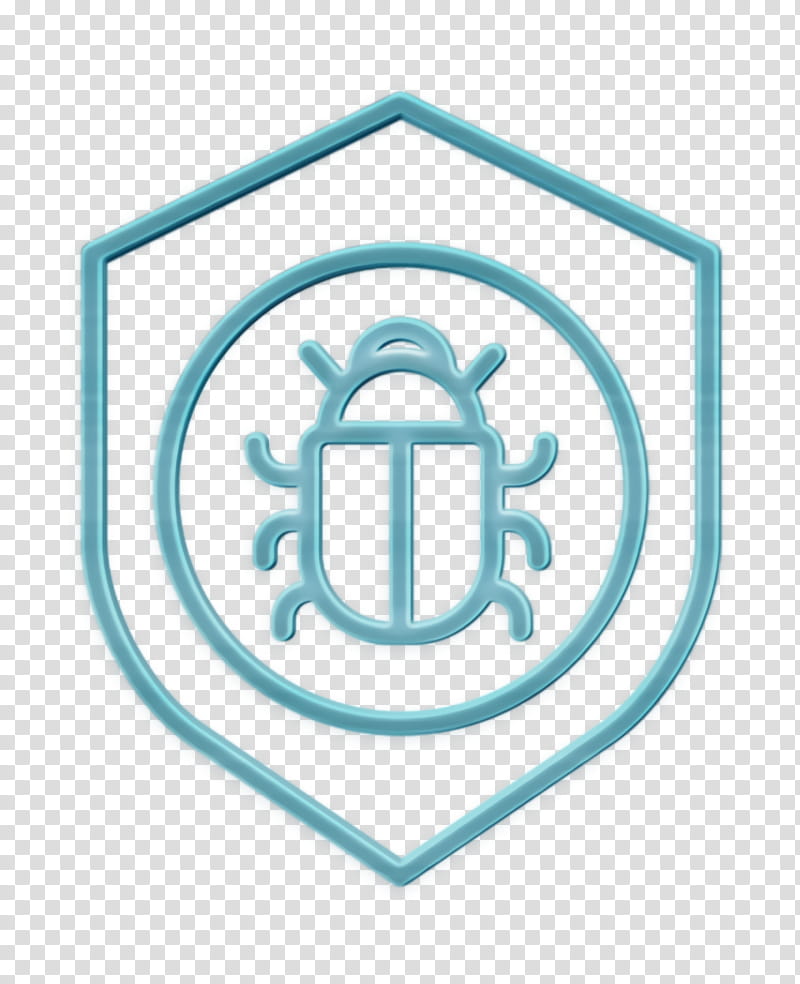 Cyber icon Antivirus icon, Turquoise, Circle, Symbol, Logo, Emblem transparent background PNG clipart