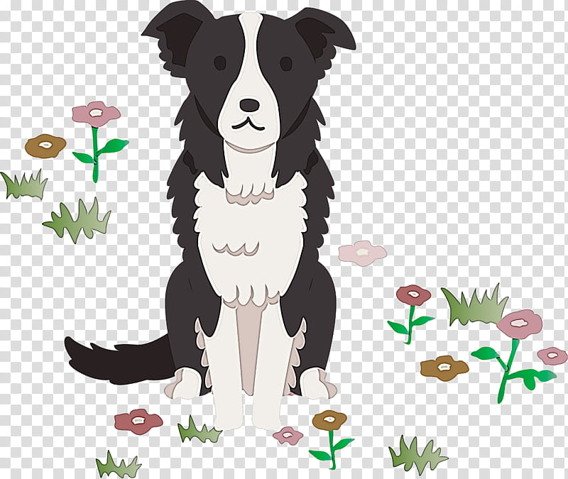 Border collie, Dog, Meadow, Lawn, Cartoon, Working Dog, Herding Dog, Australian Shepherd transparent background PNG clipart
