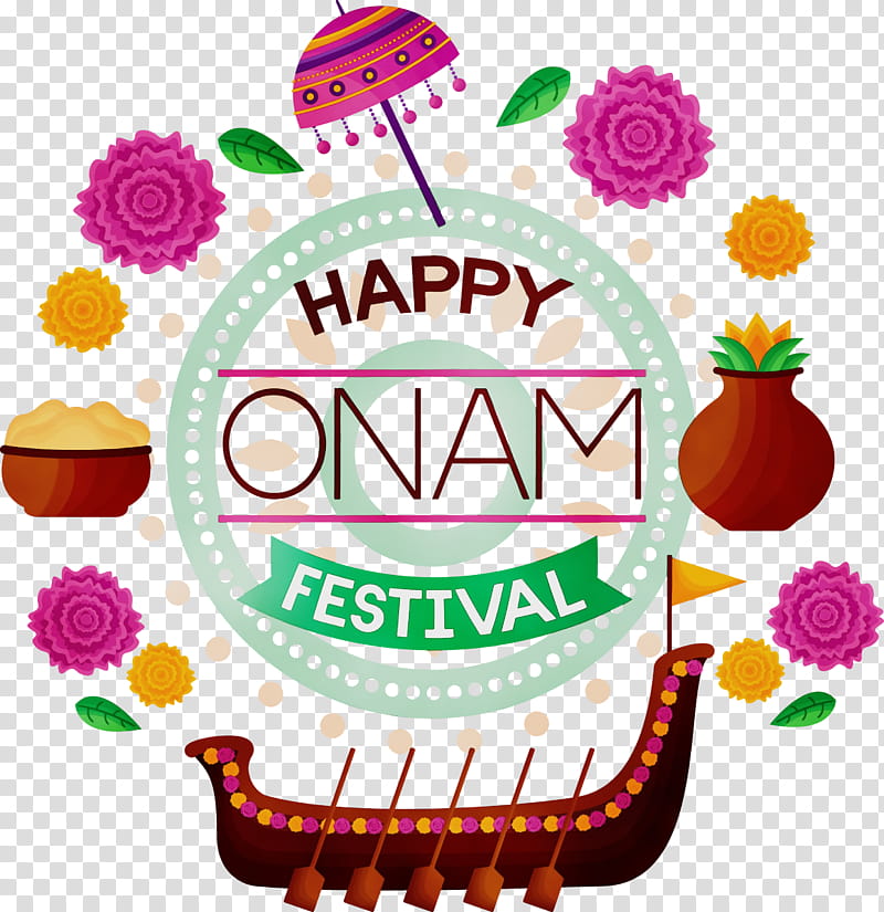Onam, Harvest Festival, Watercolor, Paint, Wet Ink, Line Art, Drawing transparent background PNG clipart