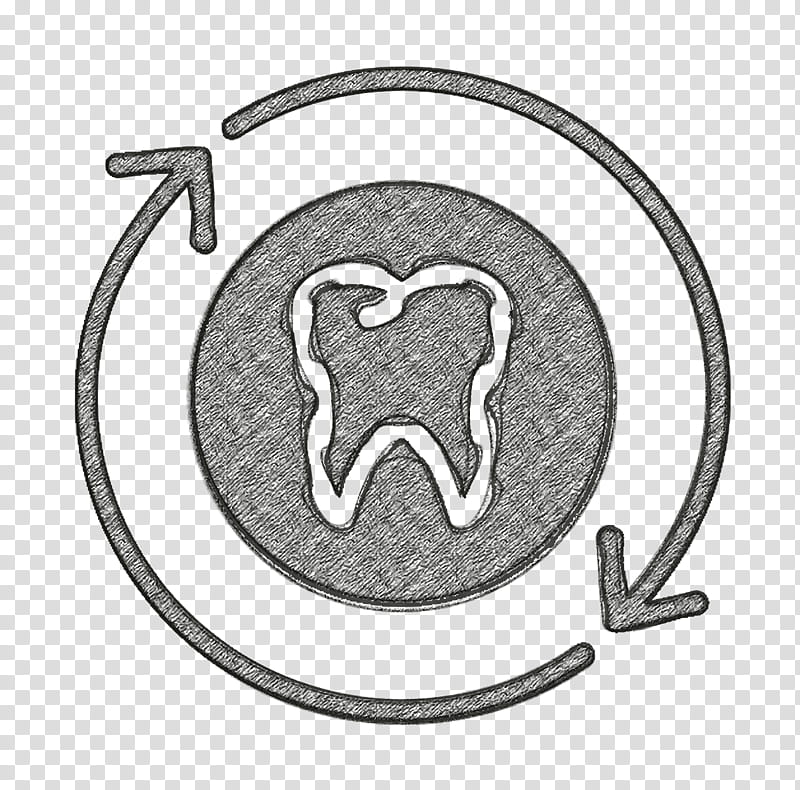 Tooth icon Dentistry icon Teeth icon, Text, Symbol, Logo, Metal, Emblem, Circle, Heart transparent background PNG clipart