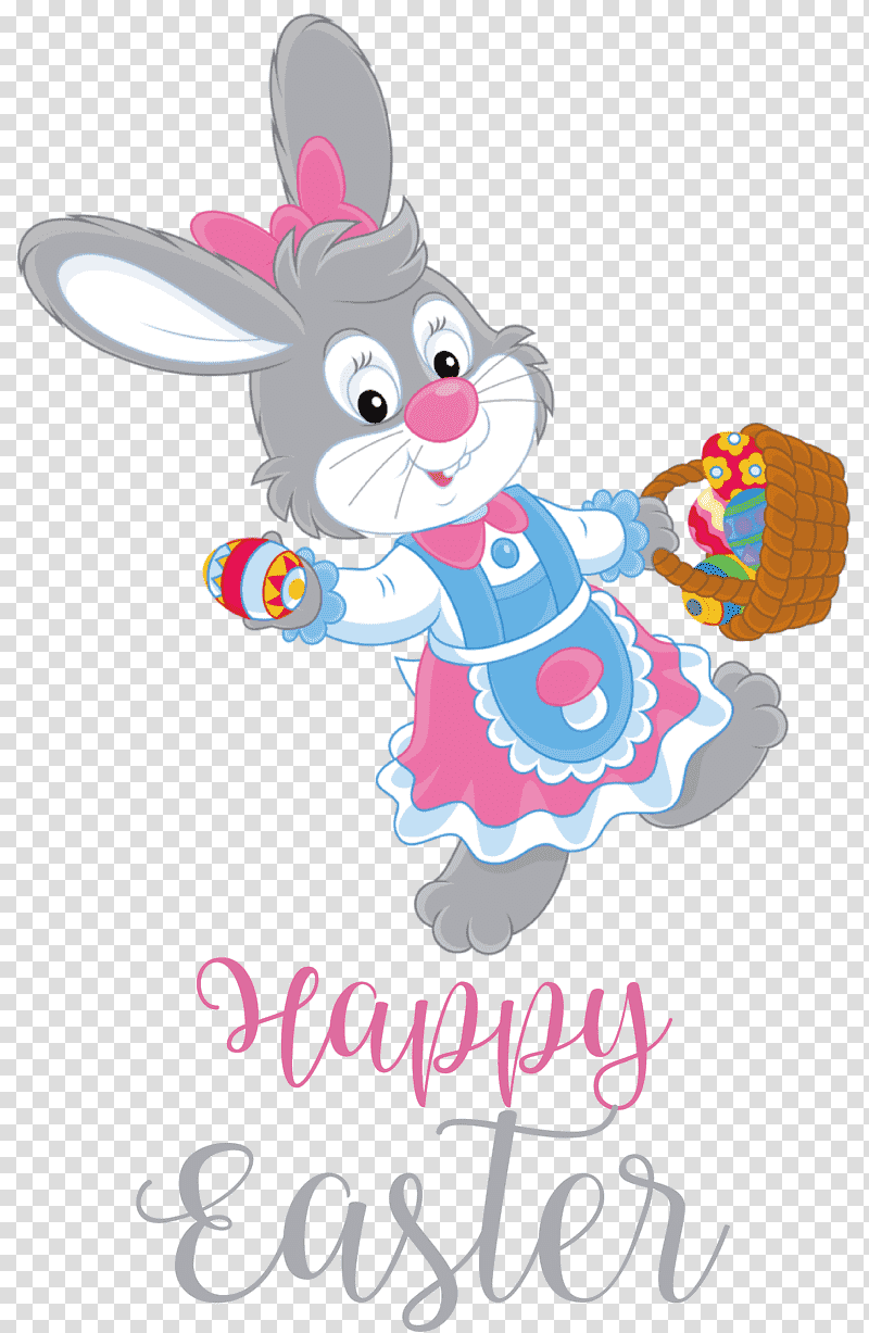 Happy Easter Day Easter Day Blessing easter bunny, Cute Easter, Cartoon, Drawing, Easter Egg, Rabbit transparent background PNG clipart