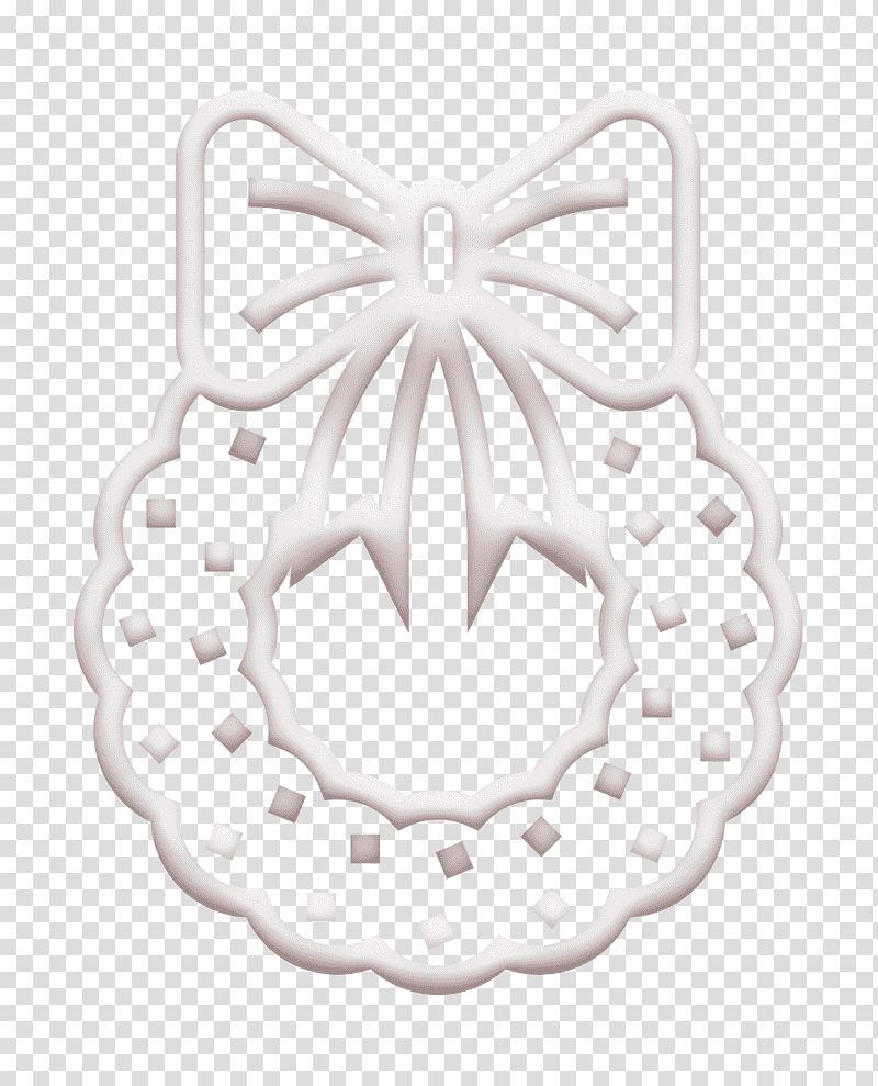 Christmas wreath icon Wreath icon Christmas icon, Symbol, Chart, Coloring Book, Meter, Database, Snow transparent background PNG clipart