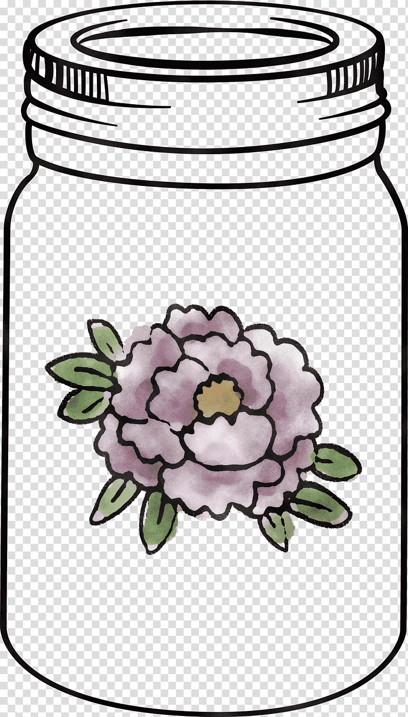 MASON JAR, Floral Design, Cut Flowers, Flowerpot, Petal, Plants, Biology transparent background PNG clipart