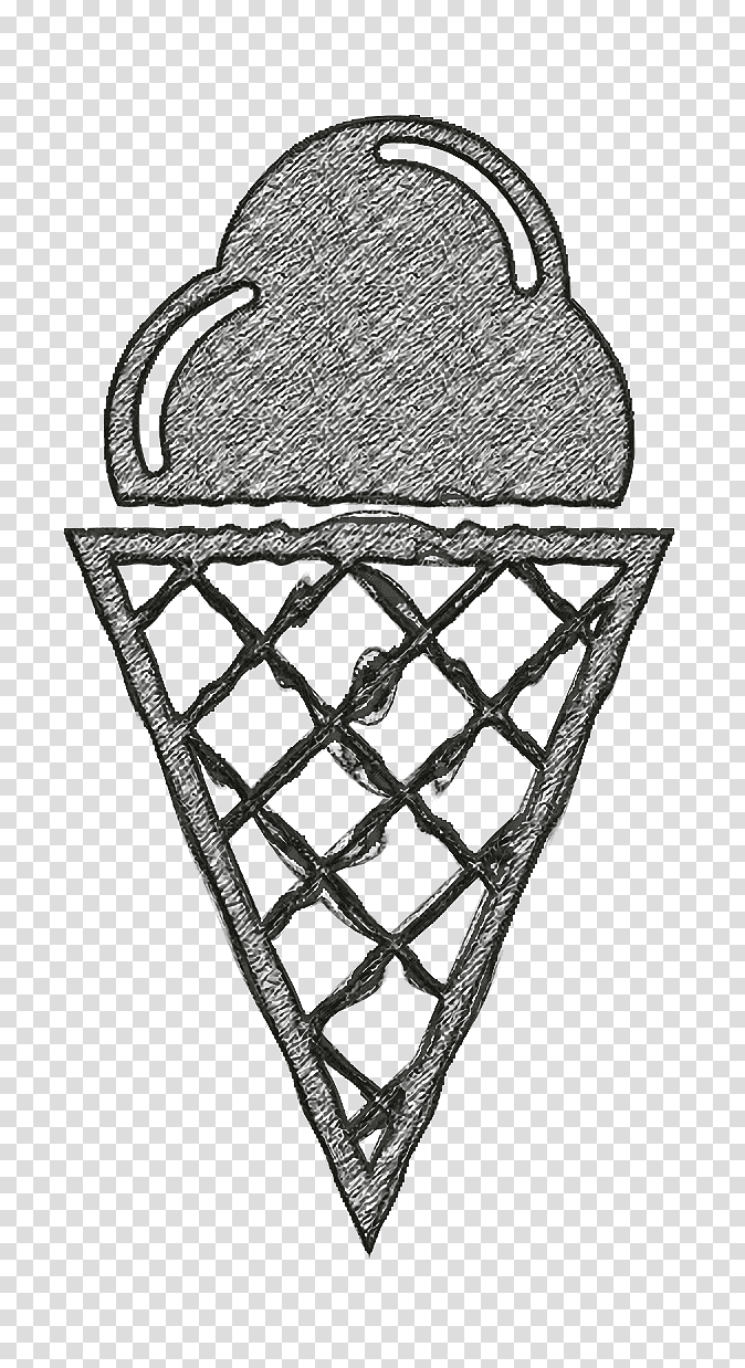Ice cream on cone icon Iconographicons icon food icon, Fence, Wall, Interior Design Services, Mirror, Chandelier, Living Room transparent background PNG clipart