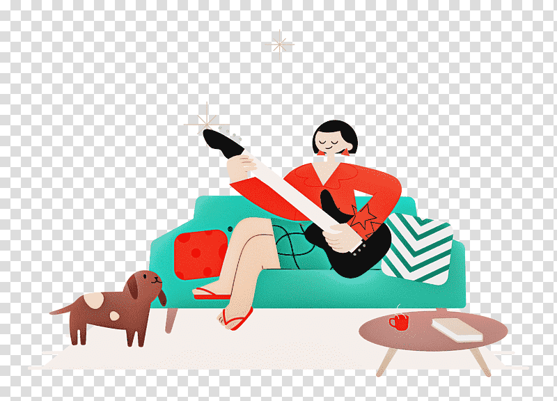 Alone Time At Home, Cartoon, Character, Sitting, Behavior, Human transparent background PNG clipart