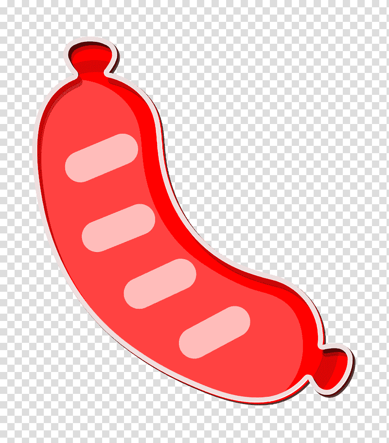 Fast Food icon Meat icon Sausage icon, Red, Line, Meter, Mathematics, Geometry transparent background PNG clipart