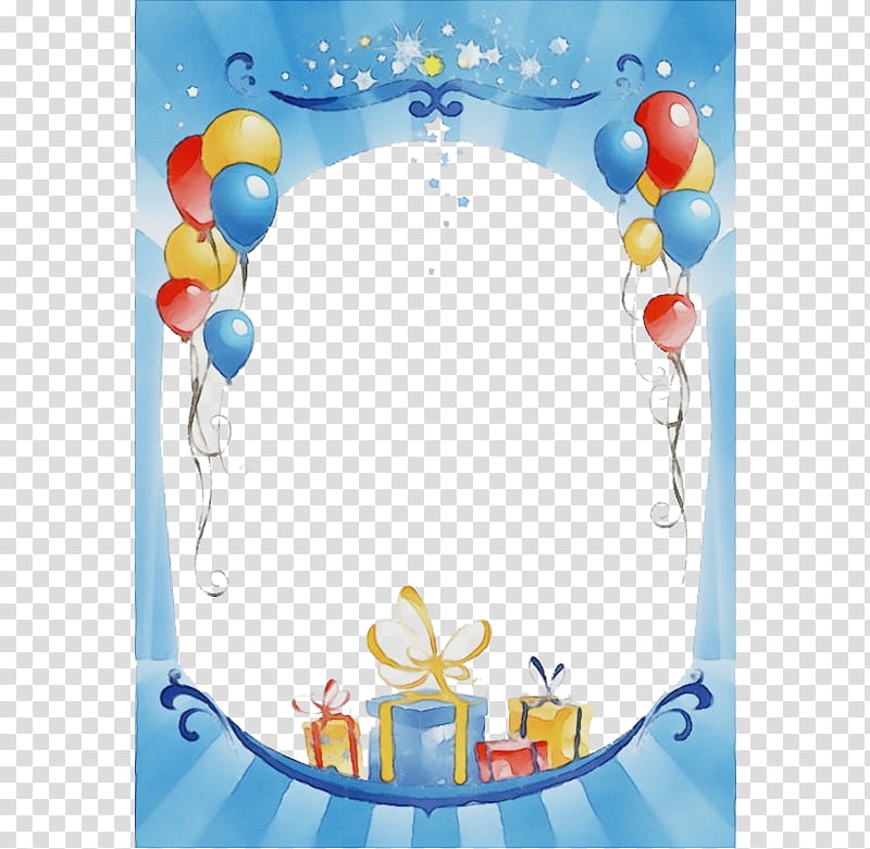 frame, Watercolor, Paint, Wet Ink, Balloon, Frame, Cartoon, Birthday transparent background PNG clipart