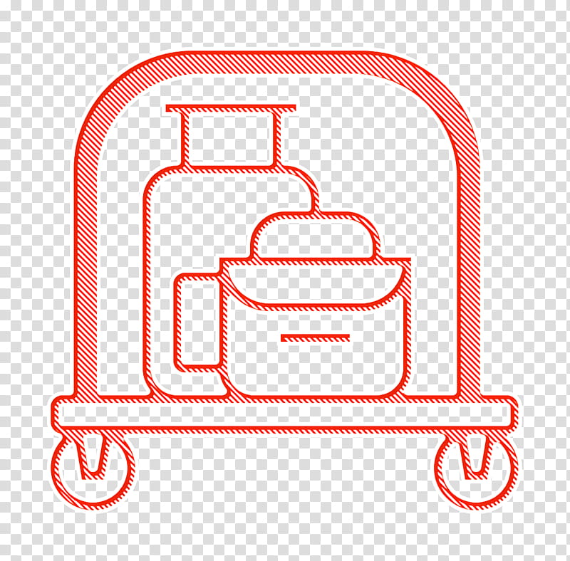 Hotel Services icon Luggage icon Hotel cart icon, Line, Angle, Meter, Area transparent background PNG clipart