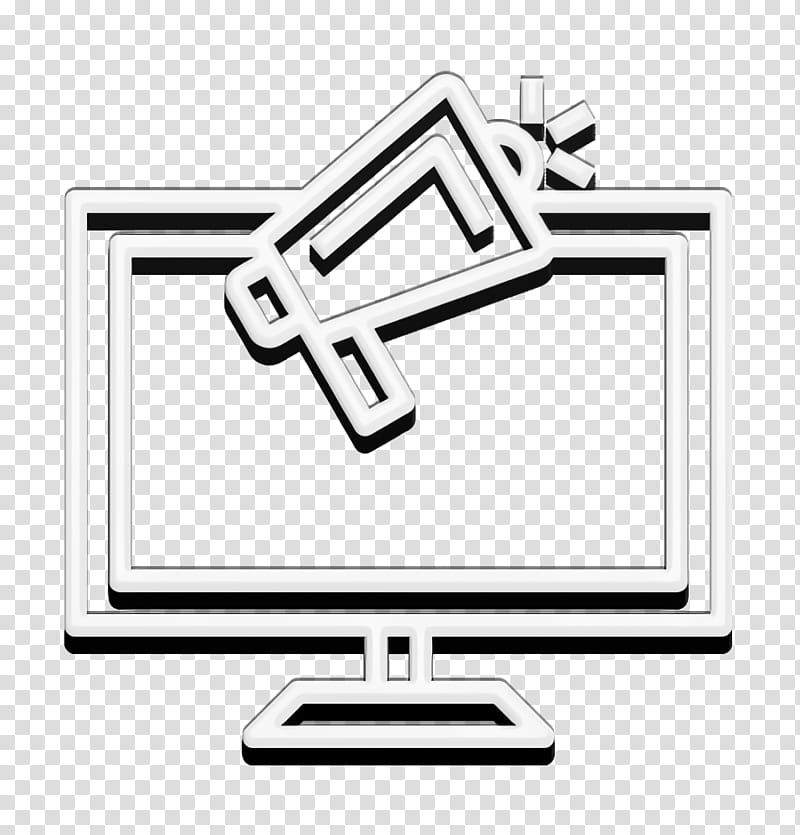 Ads icon Digital Service icon Ad icon, Computer Monitor Accessory, Output Device, Line, Technology, Computer Icon, LCD Tv, Logo transparent background PNG clipart
