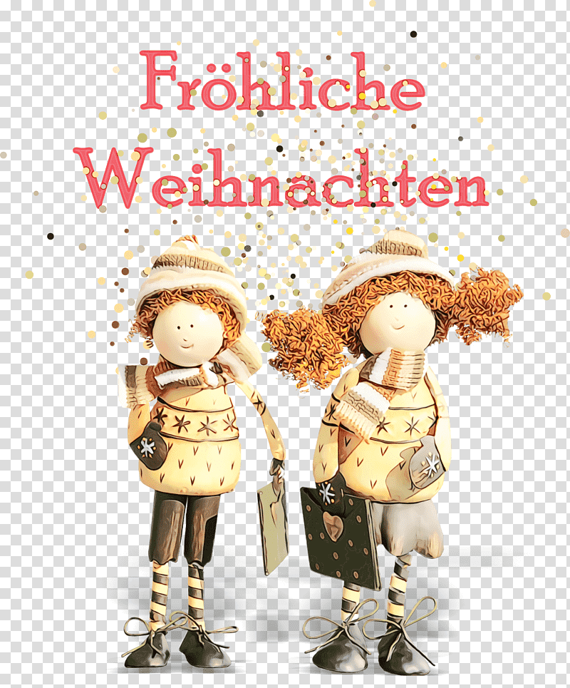 Christmas Day, Frohliche Weihnachten, Merry Christmas, Watercolor, Paint, Wet Ink, Musical Note transparent background PNG clipart